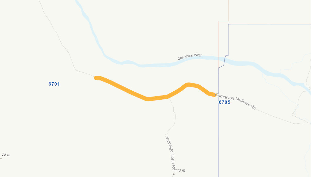 Carnarvon Mullewa Road (Rural Road) 04930613WARTR Infrastructure