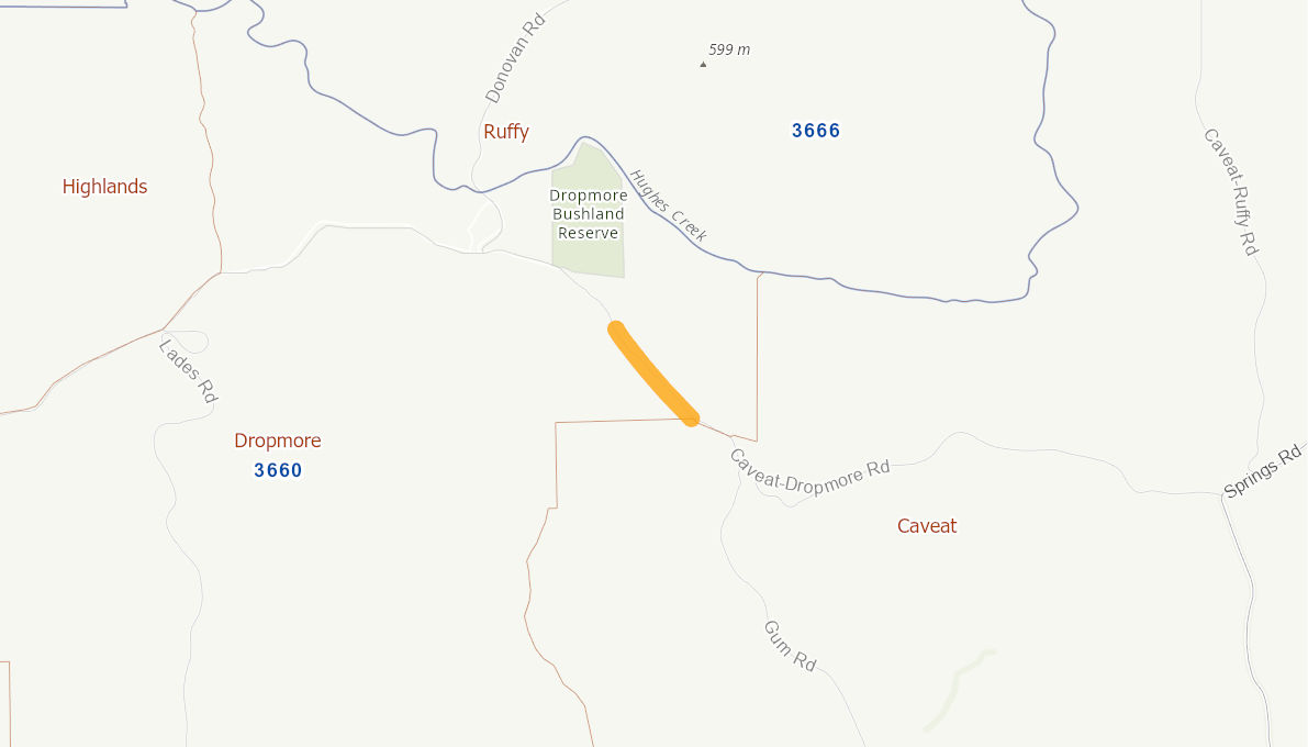 CaveatDropmore Road (Rural Road) 04969913VICRTR Infrastructure