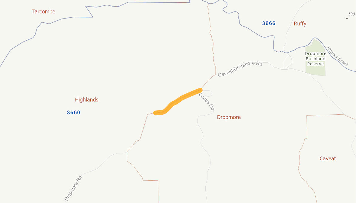 CaveatDropmore Road (Rural Road 05116413VICRTR Infrastructure
