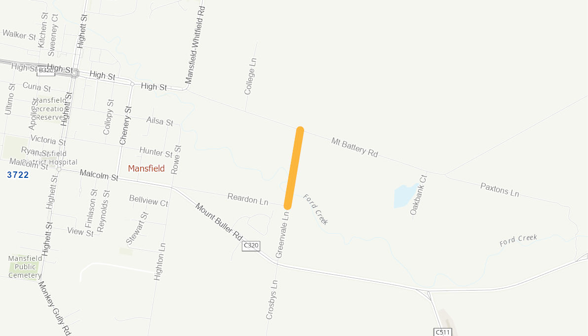 Greenvale Lane, Mansfield 05315514VICRTR Infrastructure