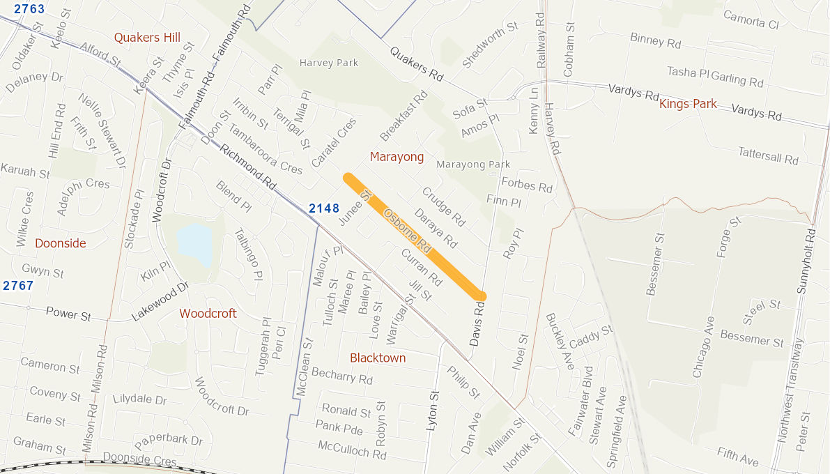 Osborne Road, Marayong 05356014NSWRTR Infrastructure Investment