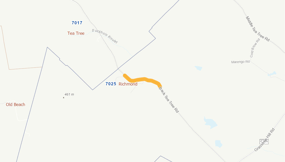 Back Tea Tree Road Bourbon Avenue to a point 600m east of Arndell Place RICHMOND 063078