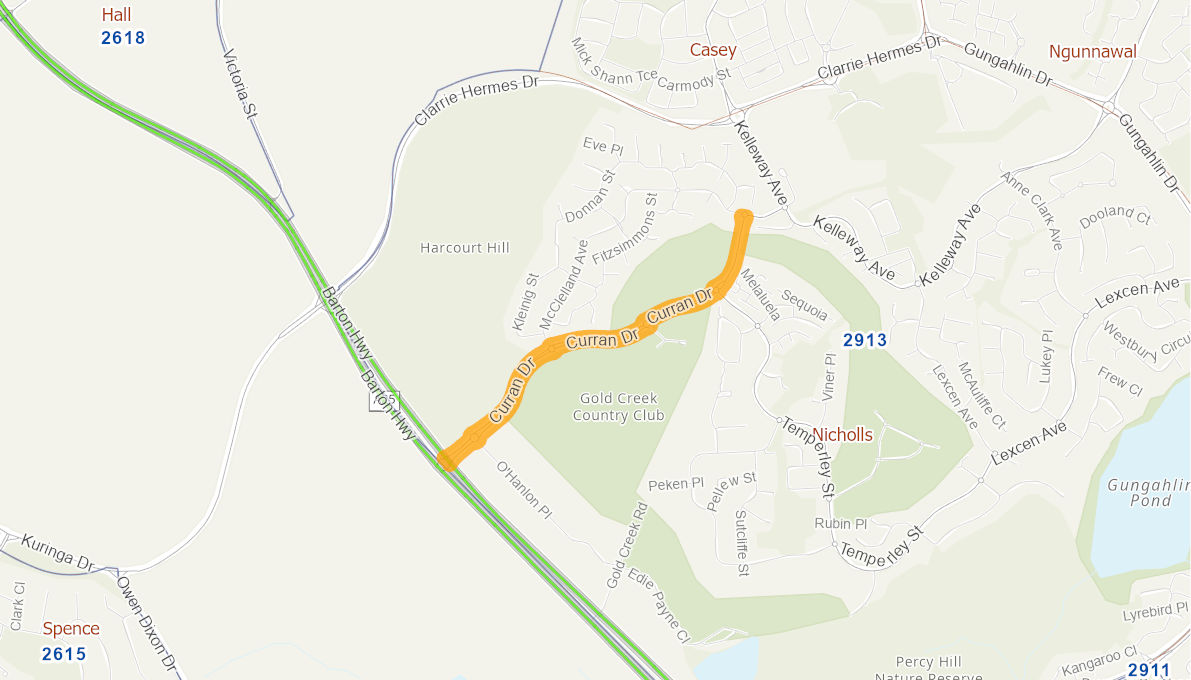 Curran Drive Gungahlin 06457816ACTRTR Infrastructure Investment