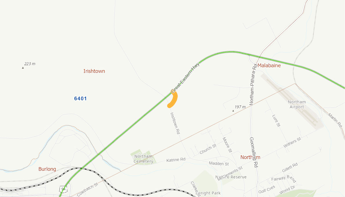 Irishtown Link Road (rural road) 06680316WARTR Infrastructure