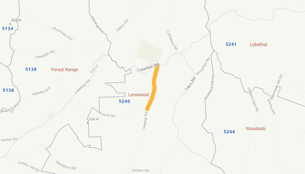 Swamp Road, Lenswood 09208017SARTR Infrastructure Investment Program