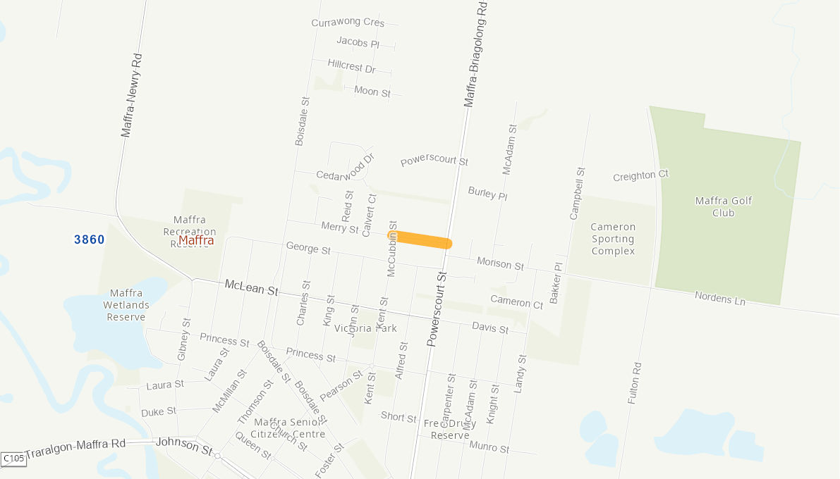 Merry Street, Maffra 09500617VICRTR Infrastructure Investment Program