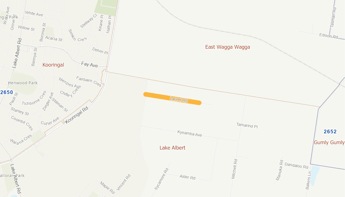 Laurel Road, Lake Albert 09504317NSWRTR Infrastructure Investment