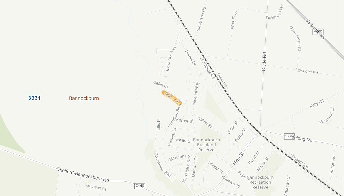 Milton Street, Bannockburn 09580217VICRTR Infrastructure