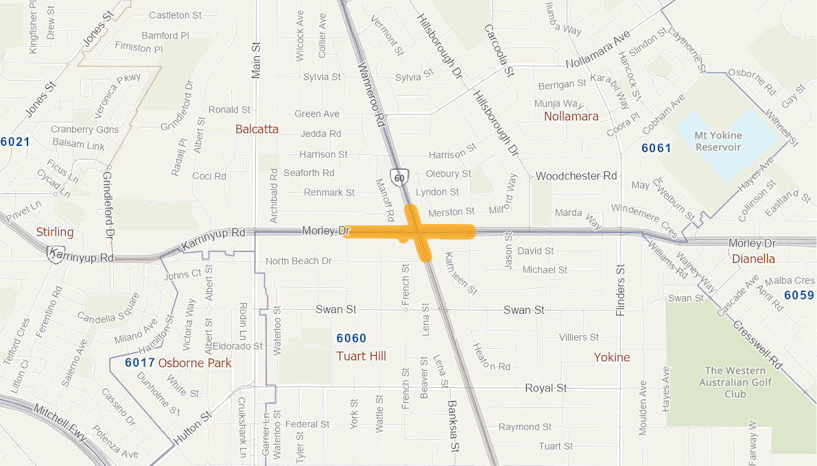 Wanneroo RoadMorley Drive intersection upgrade, Balcatta Infrastructure Investment Program