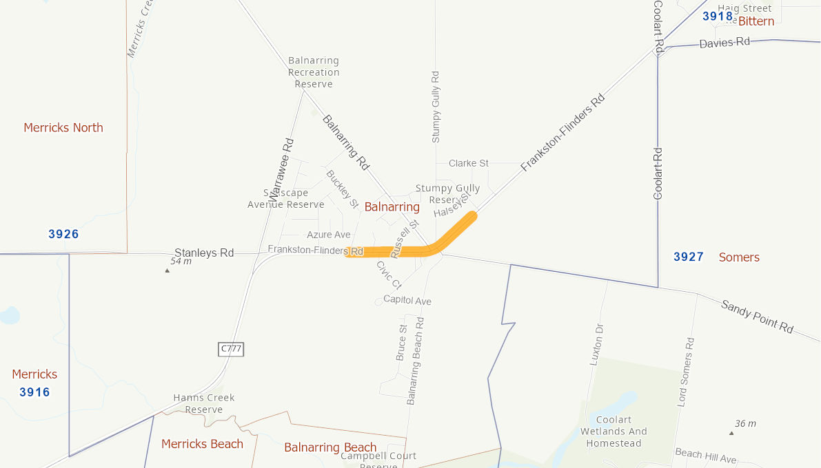 FrankstonFlinders Road upgrade, Balnarring Infrastructure Investment