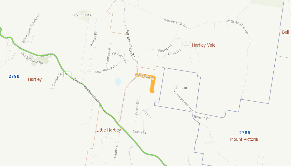 Sunray Avenue, Little Hartley 10150819NSWRTR Infrastructure