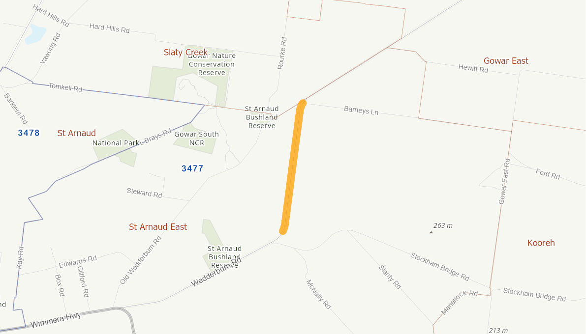 Wedderburn Road, St Arnaud East 10277419VICRTR Infrastructure