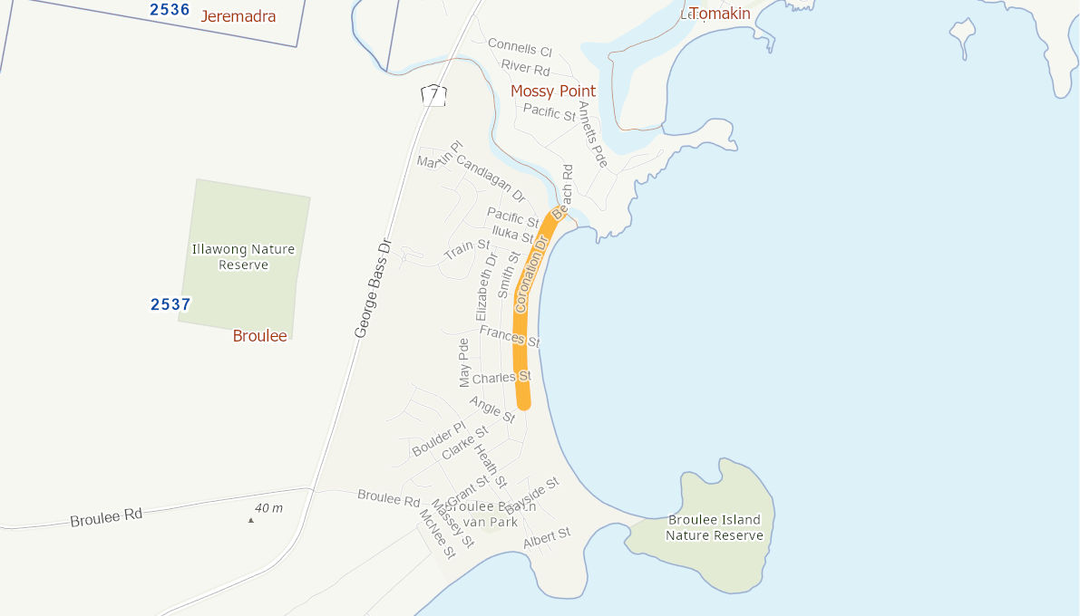 Coronation Drive, Broulee 10473119NSWRTR Infrastructure Investment Program