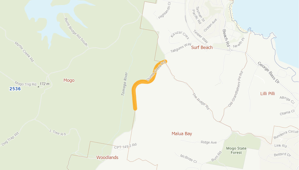 Dunns Creek Road, Malua Bay 10612019NSWRTR Infrastructure