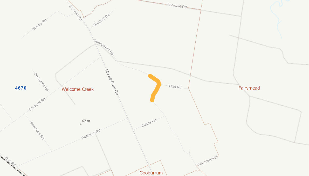 Gooburrum Rd (Rural Road) 10867620QLDRTR Infrastructure