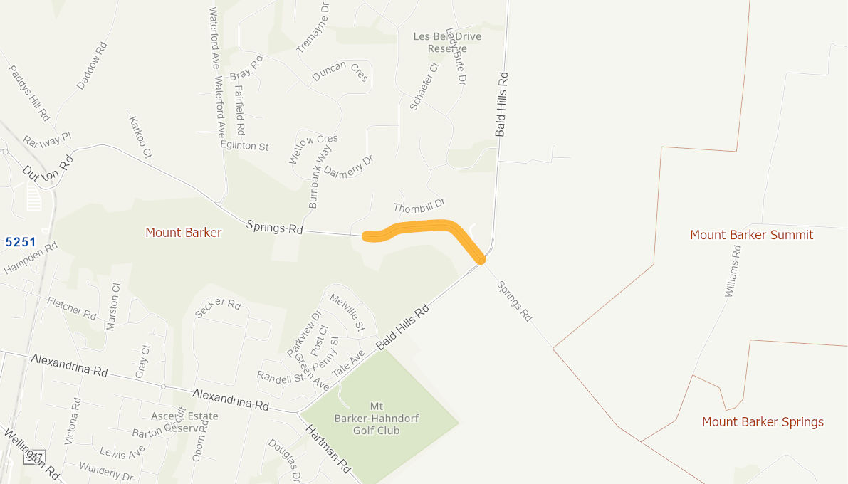 Springs Road (Mount Barker) 10994120SARTR Infrastructure