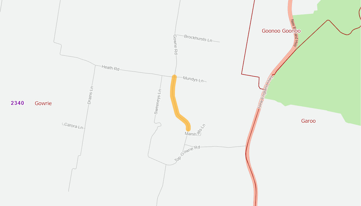 Gowrie Road, Gowrie 11501021NSWRTR Infrastructure Investment Program