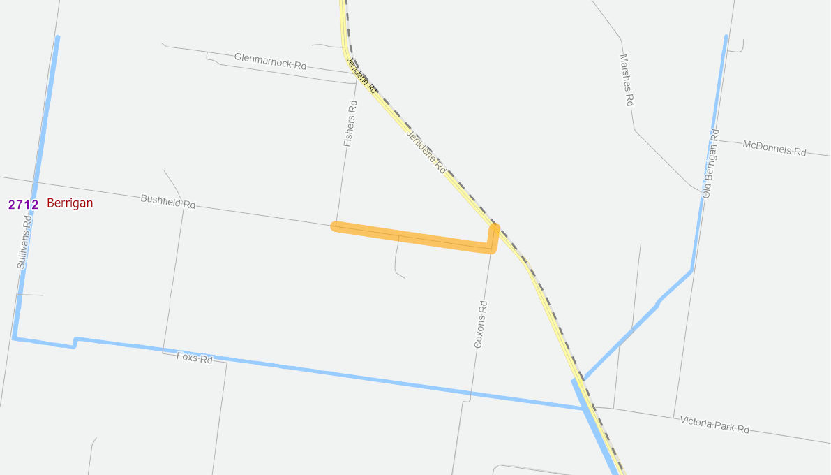 Bushfield Rd (Rural Road) 11661721NSWRTR Infrastructure