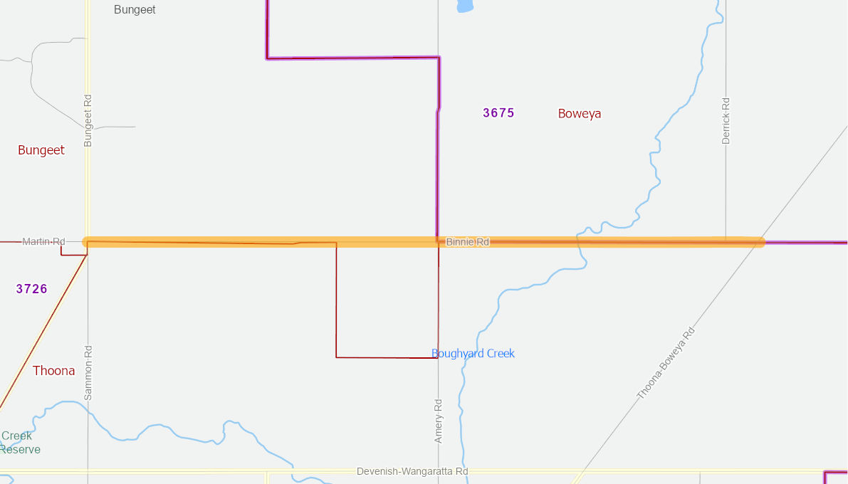 Binnie Road (Rural Road) 11724921VICRTR Infrastructure Investment Program
