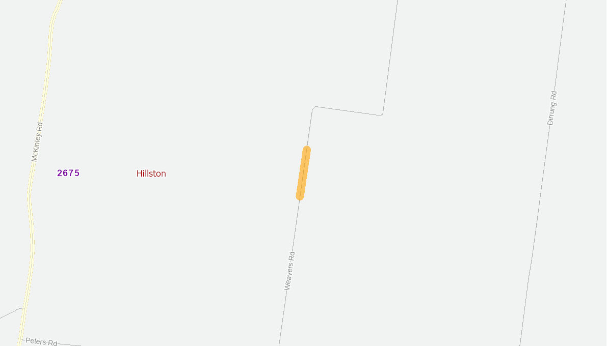 Weavers Road (Rural Road) 11863121NSWRTR Infrastructure