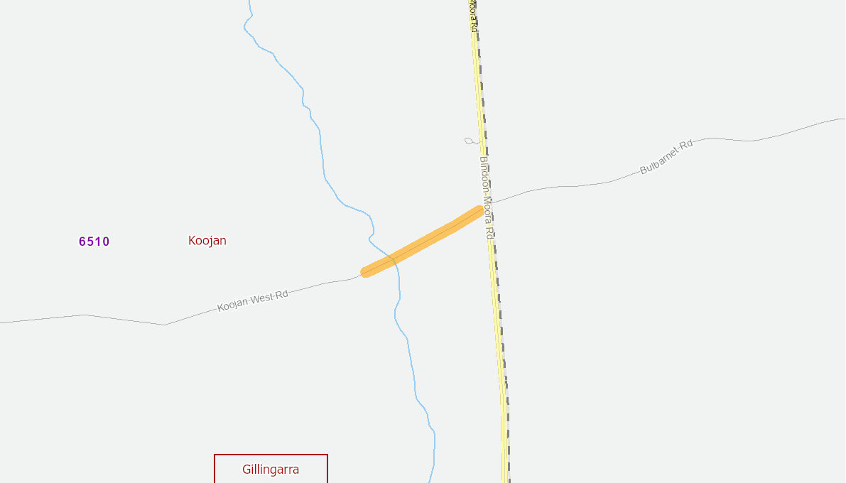 Koojan West Road (rural road) 12053222WARTR Infrastructure